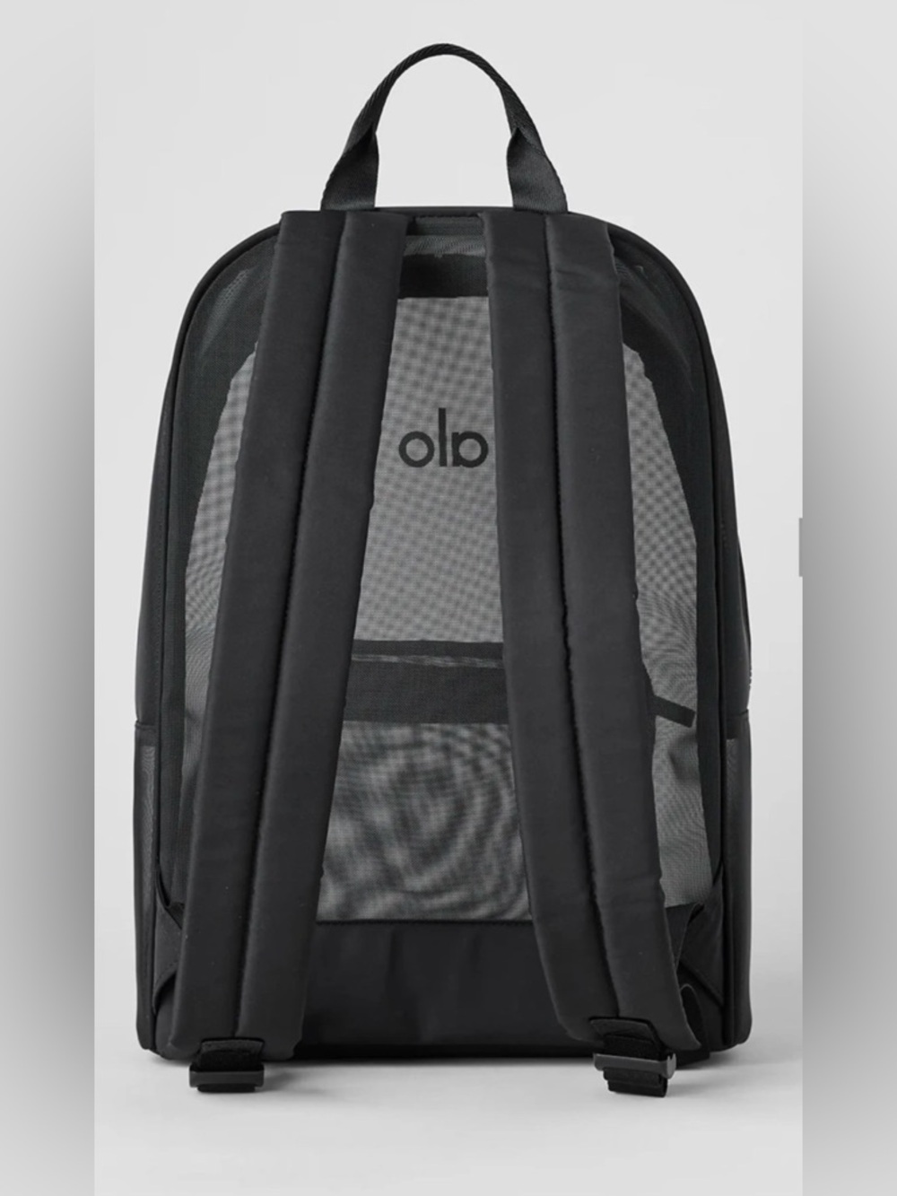 ALO Yoga Black Mesh Accent Backpack - Picture 2 of 4